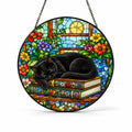 Cat Stained Glass Suncatcher Window - Front