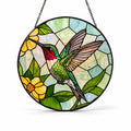 Hummingbird Stained Glass Window Hanging Suncatche - Front