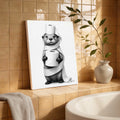 Funny Otter Toilet Paper Bathroom - Funny Canvas Wall Art - Bathroom Wrapped Canvas
