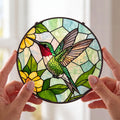 Hummingbird Stained Glass Window Hanging Suncatche - Close Up