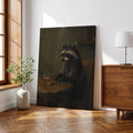 Funny Raccoon Cigar & Whiskey Vintage - Funny Canvas Wall Art - Wrapped Canvas 2