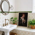 Funny Bathroom Woman Covering Nose - Funny Canvas Wall Art - Bathroom Nature Frame 2