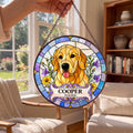Custom Dog Portrait Suncatcher - Personalized Stained Glass Window Hanging - Window View