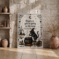 That's It You're Going in the Soup Funny Black Cat Witch - Funny Canvas Wall Art - Wrapped Canvas 3