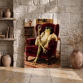 Vintage Whimsical Bob Hair Frog Drinking Champagne  - Funny Canvas Wall Art - Wrapped Canvas 3