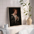 Funny Bathroom Woman Covering Nose - Funny Canvas Wall Art - Bathroom Nature Frame 3