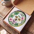 Custom Pet Portrait Suncatcher - Personalized Stained Glass Window Hanging - Gift Box