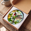 Hummingbird Stained Glass Window Hanging Suncatche - Gift Box