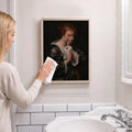 Funny Bathroom Woman Covering Nose - Funny Canvas Wall Art - Bathroom Nature Frame 5
