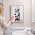 Funny Otter Toilet Paper Bathroom - Funny Canvas Wall Art - Bathroom Nature Frame 5