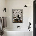 That's It You're Going in the Soup Funny Black Cat Witch - Funny Canvas Wall Art - Black Frame 2