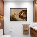 The Creation of Adam Cat Toilet Paper - Funny Canvas Wall Art - 2