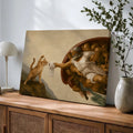 The Creation of Adam Cat Toilet Paper - Funny Canvas Wall Art - 4