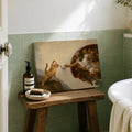 The Creation of Adam Cat Toilet Paper - Funny Canvas Wall Art - 6