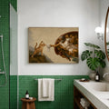 The Creation of Adam Cat Toilet Paper - Funny Canvas Wall Art - 7